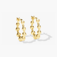 Load image into Gallery viewer, Polished Beaded Hoop Earrings