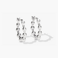 Load image into Gallery viewer, Polished Beaded Hoop Earrings