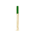 Princess Cut Lab-Created Emerald Semi Eternity Wedding Band