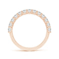 Princess-Cut Moissanite Shared Prong Half Eternity Wedding Band