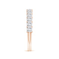 Princess-Cut Moissanite Shared Prong Half Eternity Wedding Band