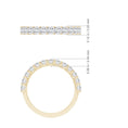 Princess-Cut Moissanite Shared Prong Half Eternity Wedding Band