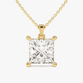 Load image into Gallery viewer, Princess Cut Moissanite Solitaire Pendant Necklace