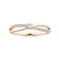 Princess Cut Moissanite Split Shank Promise Ring