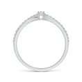 Princess Cut Moissanite Split Shank Promise Ring