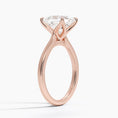 Princess Cut Petal Prong Solitaire Moissanite Engagement Ring