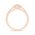 Princess Cut Three Stone Moissanite Trellis Promise Ring