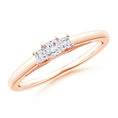 Princess Cut Three Stone Moissanite Trellis Promise Ring