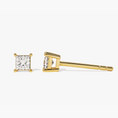 Load image into Gallery viewer, Princess Cut Moissanite Stud Earrings