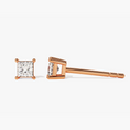 Load image into Gallery viewer, Princess Cut Moissanite Stud Earrings