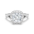 Load image into Gallery viewer, Princess Cut Split-Shank Moissanite Engagement Ring
