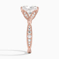 Radiant Moissanite Floral Openwork Cathedral Engagement Ring