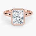 Load image into Gallery viewer, Radiant Cut Bezel Moissanite Engagement Ring