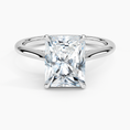 Load image into Gallery viewer, Radiant Cut Hidden Halo Moissanite Engagement Ring
