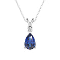 Load image into Gallery viewer, Radiant Teardrop – Pear-Shaped Gemstone Solitaire Pendant