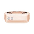 Rectangular Flush-Set Moissanite Men’s Signet Ring