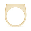 Rectangular Flush-Set Moissanite Men’s Signet Ring