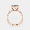 Refined Radiance Asscher Moissanite Halo Engagement Ring