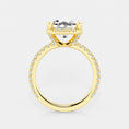 Refined Radiance Asscher Moissanite Halo Engagement Ring