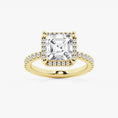 Refined Radiance Asscher Moissanite Halo Engagement Ring