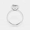 Refined Radiance Asscher Moissanite Halo Engagement Ring