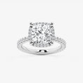 Refined Radiance Cushion Moissanite Halo Engagement Ring