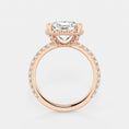 Refined Radiance Cushion Moissanite Halo Engagement Ring