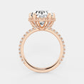 Refined Radiance Heart Moissanite Halo Engagement Ring