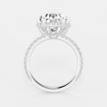Refined Radiance Heart Moissanite Halo Engagement Ring