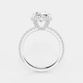 Refined Radiance Marquise Moissanite Halo Engagement Ring