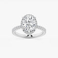 Refined Radiance Oval Moissanite Halo Engagement Ring