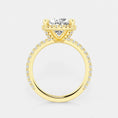 Refined Radiance Pear Moissanite Halo Engagement Ring