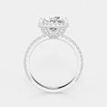 Refined Radiance Pear Moissanite Halo Engagement Ring