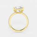 Refined Radiance Princess Moissanite Halo Engagement Ring