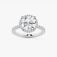 Refined Radiance Round Moissanite Halo Engagement Ring