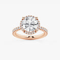 Refined Radiance Round Moissanite Halo Engagement Ring