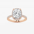 Refined Radiance Elongated Cushion Moissanite Halo Engagement Ring