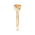 Round Citrine Bypass Promise Ring