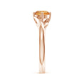 Round Citrine Bypass Promise Ring