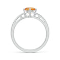 Round Citrine Bypass Promise Ring
