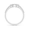 Round Cluster Halo Moissanite with Pavé Band Promise Ring
