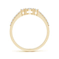 Round Cluster Halo Moissanite with Pavé Band Promise Ring