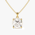 Load image into Gallery viewer, Round Cut Moissanite Solitaire Pendant Necklace