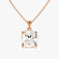 Load image into Gallery viewer, Round Cut Moissanite Solitaire Pendant Necklace