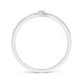 Round Cut Moissanite Split Shank Promise Ring