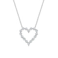 Round Cut Open Heart Moissanite Pendant Necklace