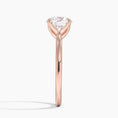 Round Cut Petal Prong Solitaire Moissanite Engagement Ring