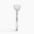 Round Cut Petal Prong Solitaire Moissanite Engagement Ring