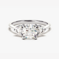 Load image into Gallery viewer, Round Cut with Three-Stone Moissanite Engagement Ring