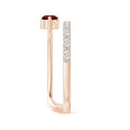 Round Garnet Double Shank with Moissanite Accents Promise Ring
